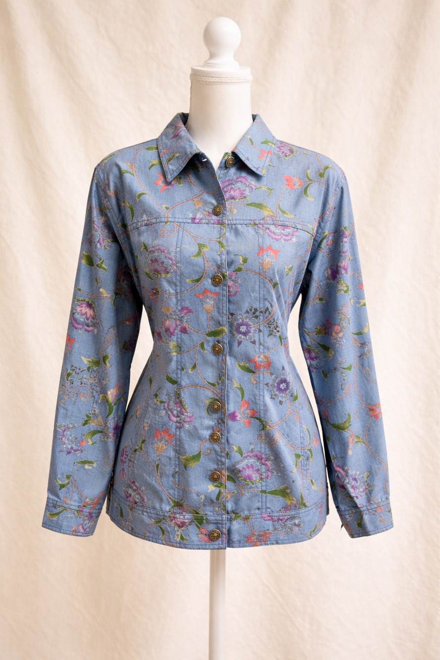 Tudor Court  Jacket Petite PM Vintage Cottagecore Whimsical Gardencore NWOT